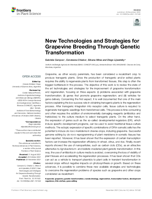 (PDF) New Technologies and Strategies for Grapevine Breeding Through ...