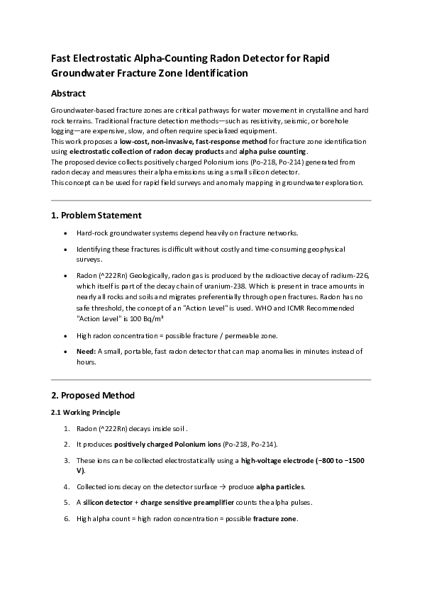 (PDF) Fast Electrostatic Alpha-Counting Radon Detector for Rapid ...