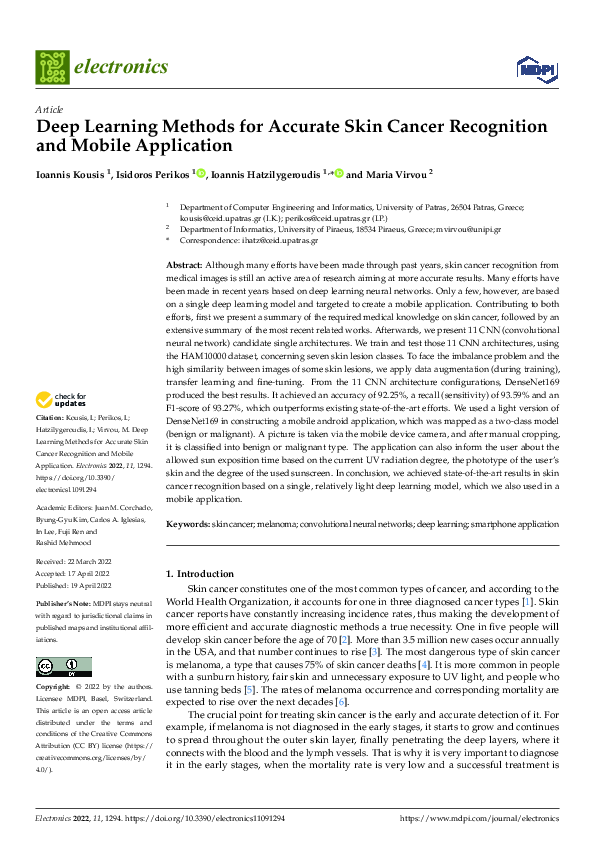 (PDF) Deep Learning Methods for Accurate Skin Cancer Recognition and ...