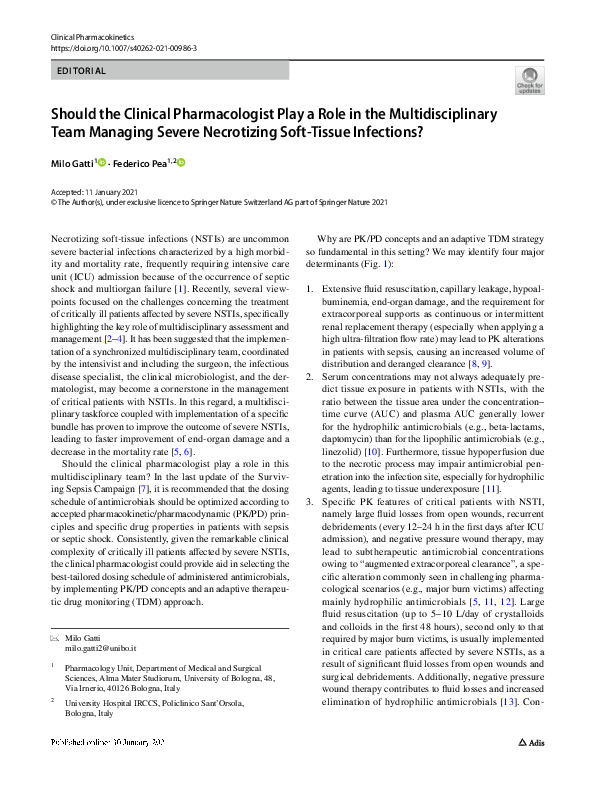 (PDF) Should the Clinical Pharmacologist Play a Role in the ...