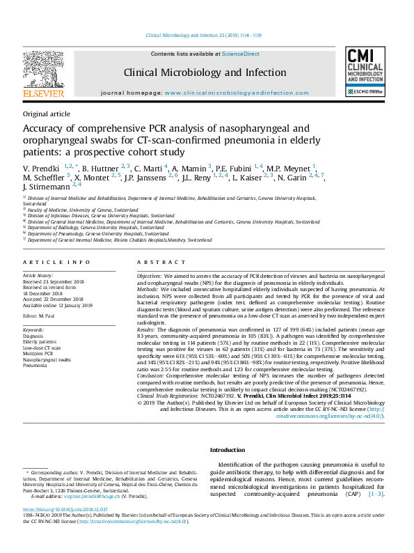 (PDF) Accuracy of comprehensive PCR analysis of nasopharyngeal and ...