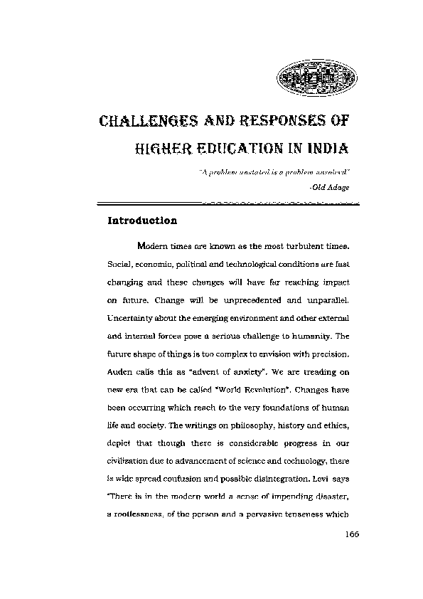 (PDF) The Role of Higher Education in National Development