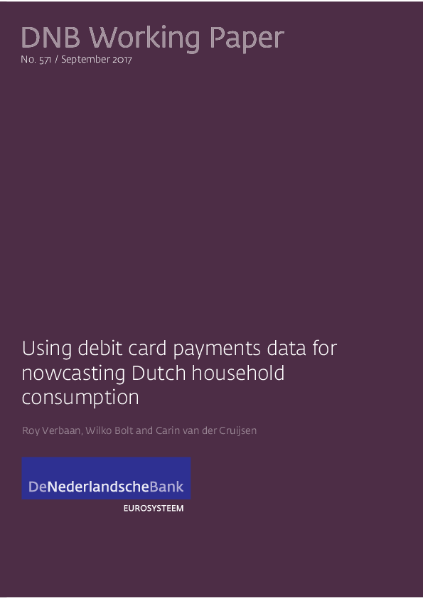 (PDF) Using Debit Card Payments Data for Nowcasting Dutch Household ...