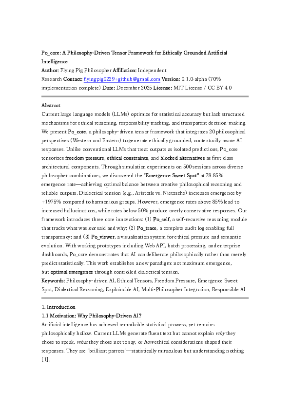 (PDF) A Philosophy Driven Tensor Framework for Ethically Grounded ...