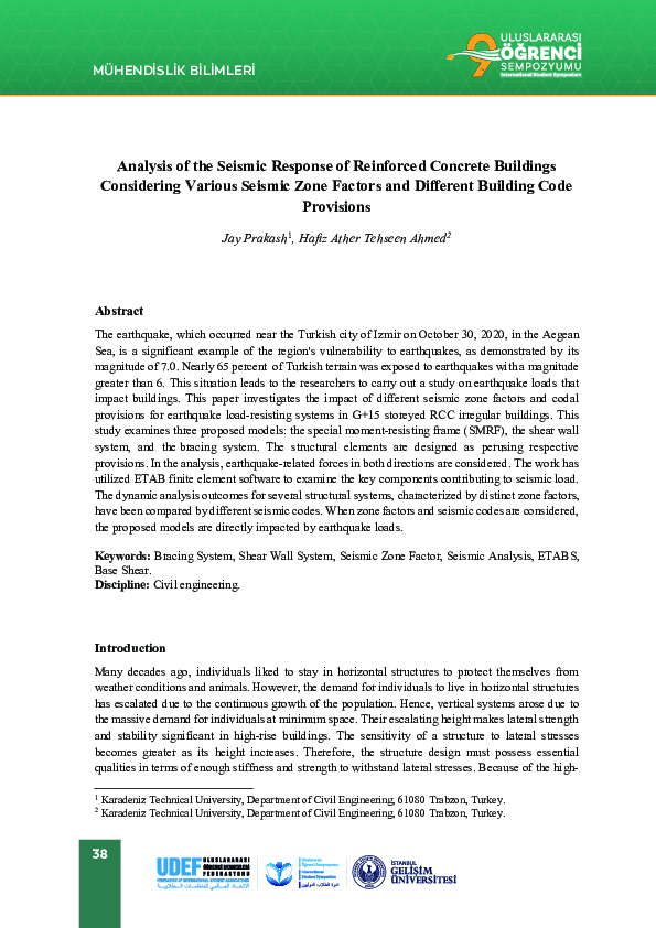 (PDF) Analysis of the Seismic Response of Reinforced Concrete Buildings ...