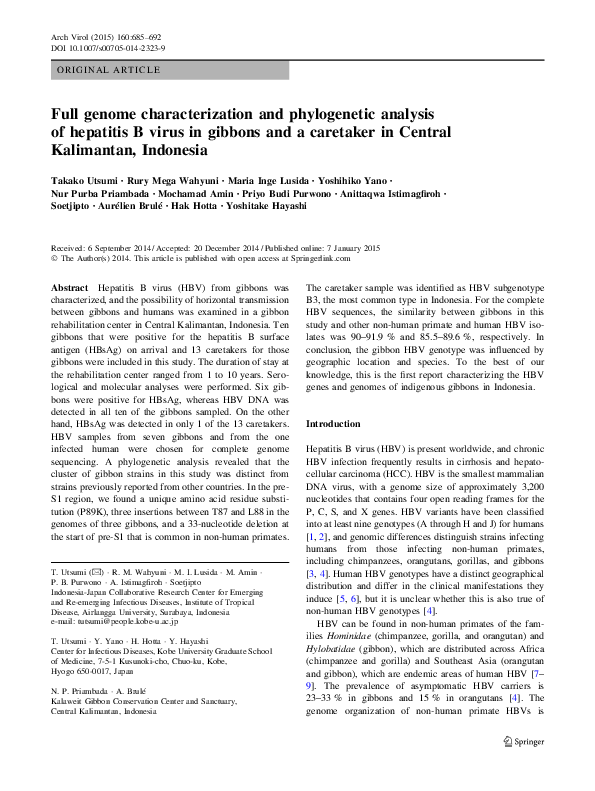 (PDF) Full genome characterization and phylogenetic analysis of ...