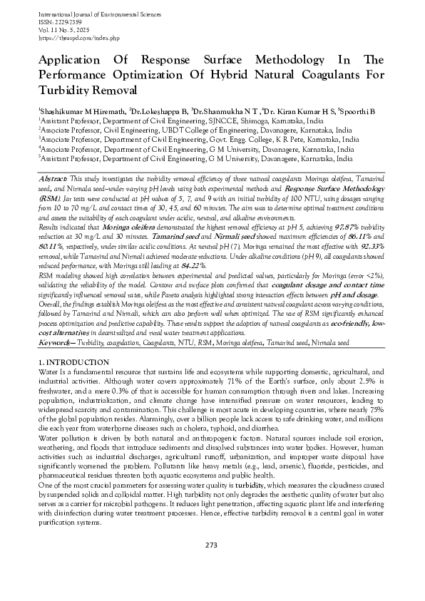 (PDF) Application Of Response Surface Methodology In The Performance ...