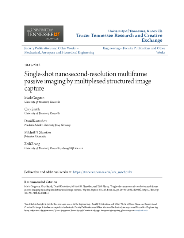 (PDF) Single-shot nanosecond-resolution multiframe passive imaging by ...