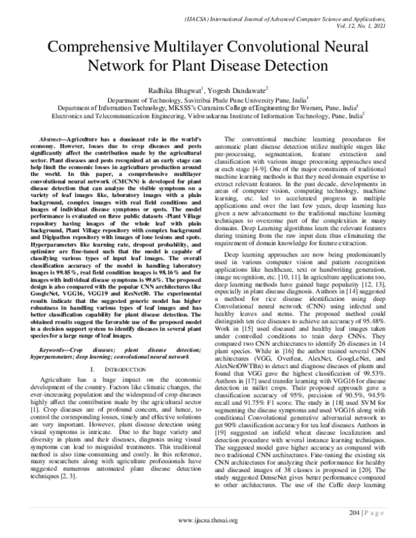 (PDF) Comprehensive Multilayer Convolutional Neural Network for Plant ...