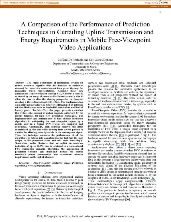 (PDF) A Comparison of the Performance of Prediction Techniques in ...