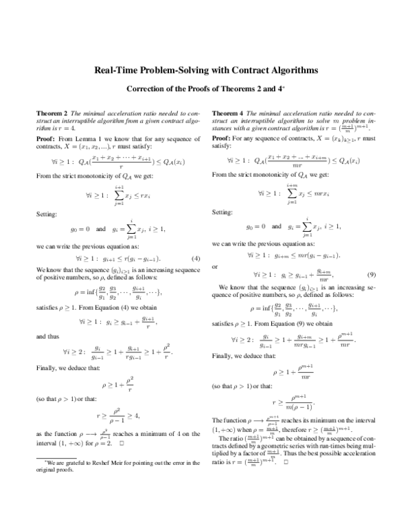 (PDF) Real-time problem-solving with contract algorithms
