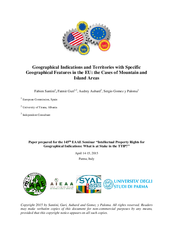 (PDF) Geographical Indications and Territories with Specific ...