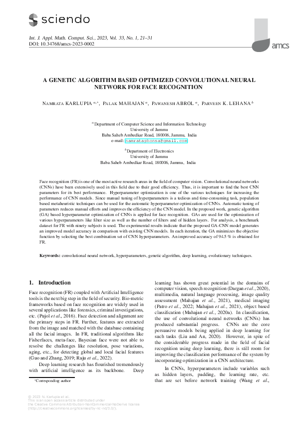 (PDF) A genetic algorithm based optimized convolutional neural network ...