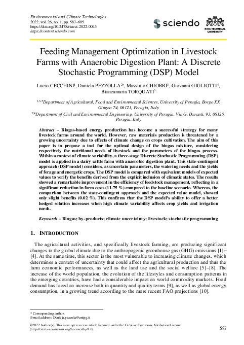 (PDF) Feeding Management Optimization in Livestock Farms with Anaerobic ...