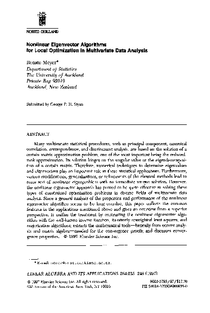 (PDF) Nonlinear eigenvector algorithms for local optimization in ...
