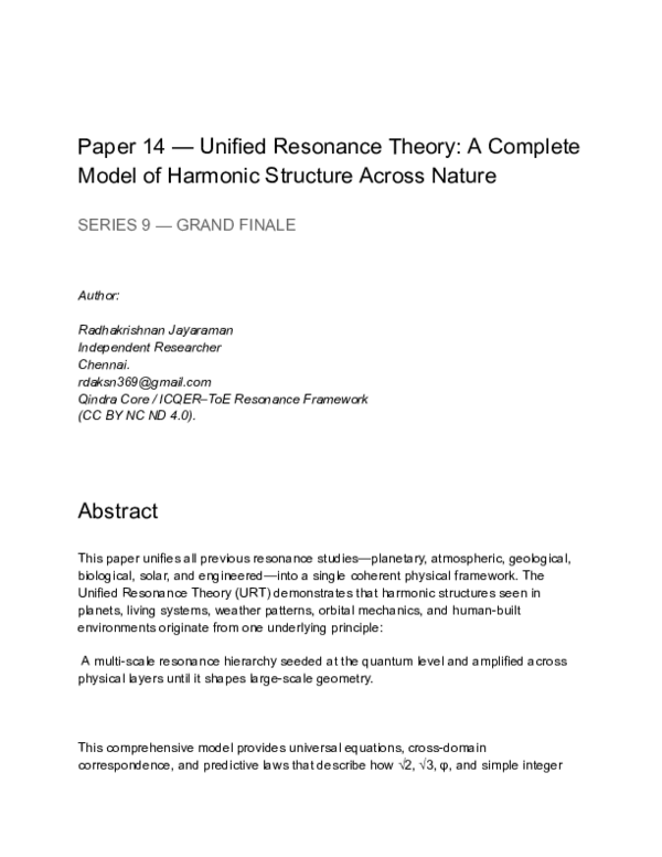 (PDF) Paper 14 -Unified Resonance Theory: A Complete Model of Harmonic ...