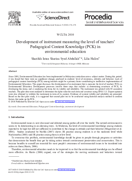 (PDF) Development of instrument measuring the level of teachers ...