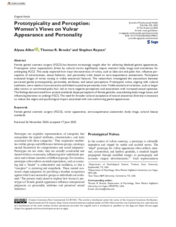 (PDF) Prototypicality and Perception: Women's Views on Vulvar ...