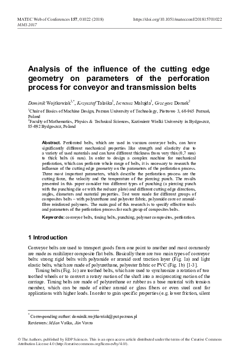 (PDF) Analysis of the influence of the cutting edge geometry on ...