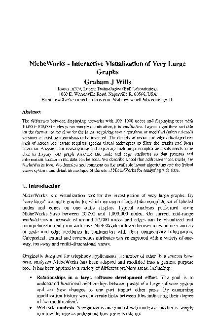 (PDF) NicheWorks — Interactive visualization of very large graphs