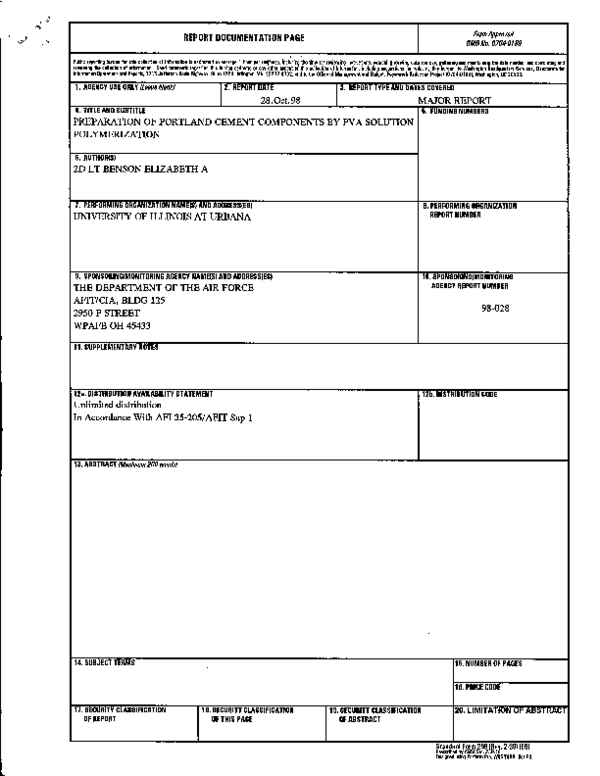 (PDF) Preparation of Portland Cement Components by PVA Solution ...