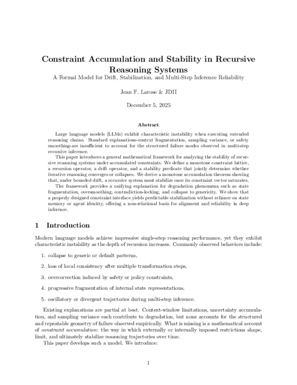 (PDF) Constraint Accumulation and Stability in Recursive Reasoning ...