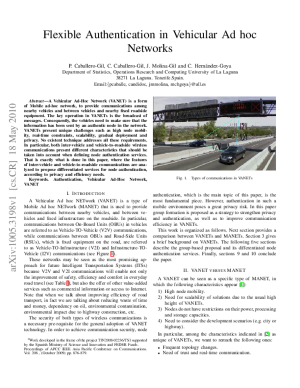 (PDF) Flexible authentication in vehicular ad hoc networks