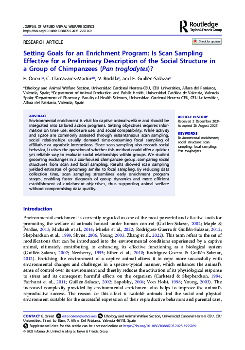 (PDF) Setting Goals for an Enrichment Program: Is Scan Sampling ...
