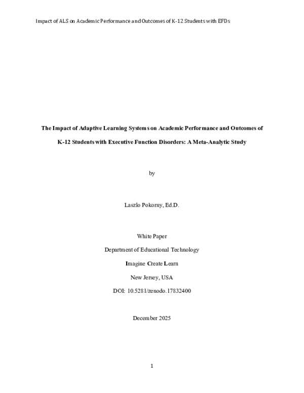 (PDF) The Impact of Adaptive Learning Systems on Academic Performance ...
