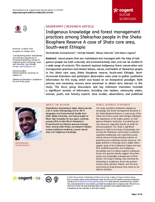 (PDF) Indigenous knowledge and forest management practices among ...
