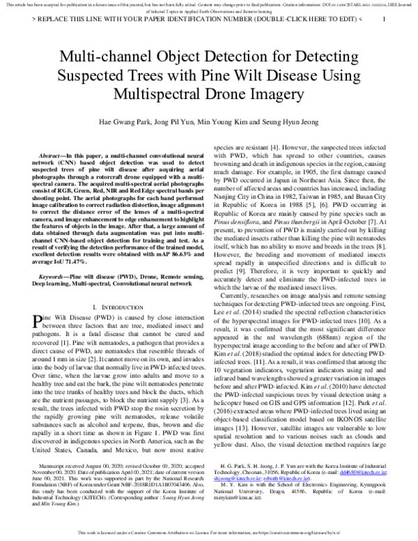(PDF) Multichannel Object Detection for Detecting Suspected Trees With ...