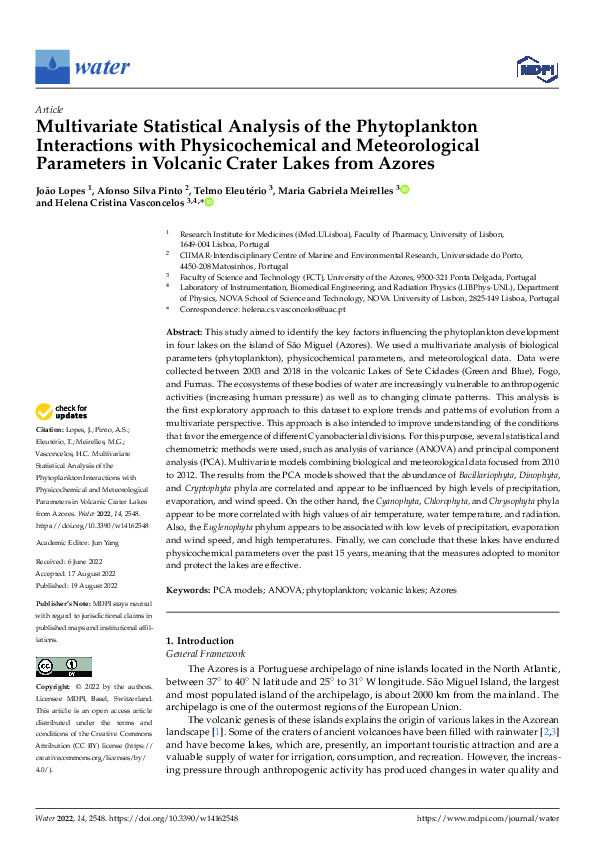 (PDF) Multivariate Statistical Analysis of the Phytoplankton ...