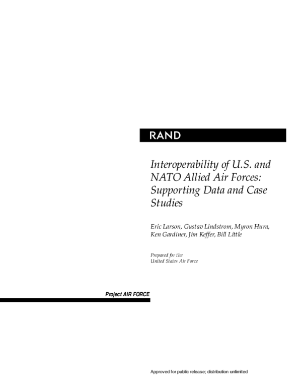 (PDF) Interoperability of U.S. and NATO allied Air Forces : supporting ...