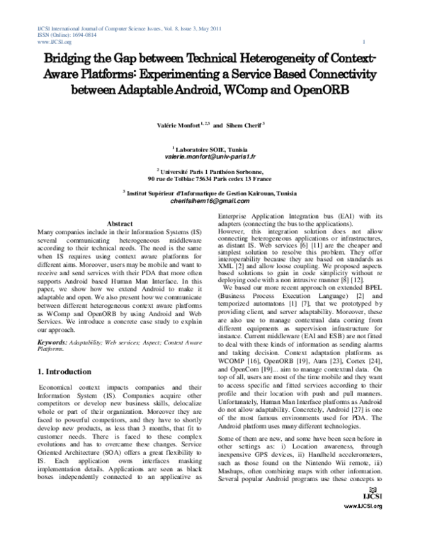 (PDF) Bridging the Gap between Technical Heterogeneity of Context-Aware ...