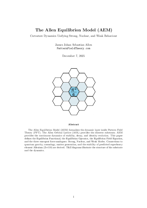 (PDF) The Allen Equilibrion Model (AEM) Curvature Dynamics Unifying ...