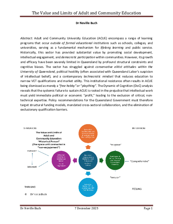 (PDF) The Value and Limits of Adult and Community Education