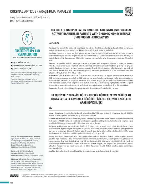 (PDF) THE RELATIONSHIP BETWEEN HANDGRIP STRENGTH AND PHYSICAL ACTIVITY ...