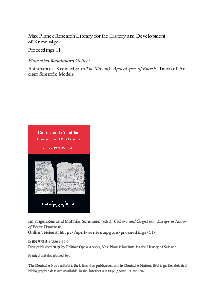(PDF) Astronomical Knowledge in The Slavonic Apocalypse of Enoch ...