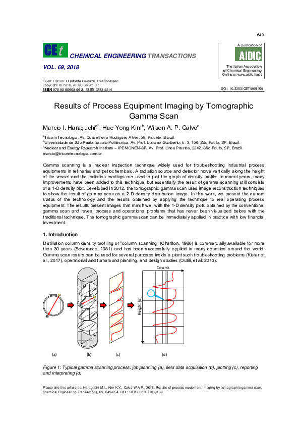 (PDF) Results of process equipment imaging by tomographic gamma scan