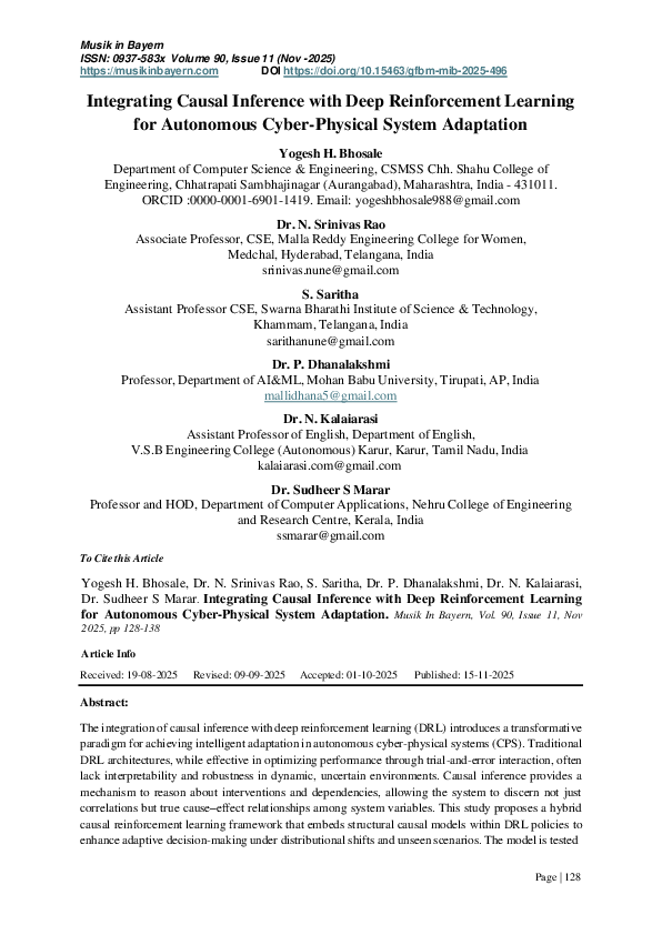 (PDF) Integrating Causal Inference with Deep Reinforcement Learning for ...