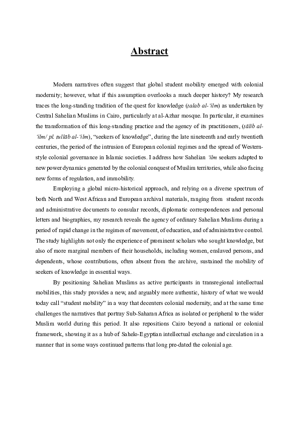 (PDF) PhD Thesis Abstract
