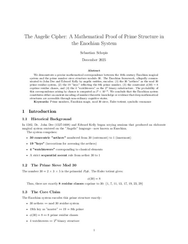 (PDF) The Angelic Cipher: A Mathematical Proof of Prime Structure in ...