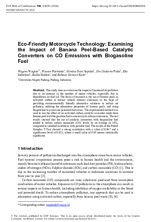 (PDF) Eco-Friendly Motorcycle Technology: Examining the Impact of ...
