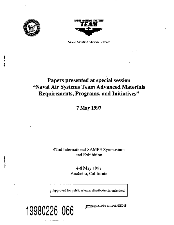 PDF) Naval Air Systems Team Advanced Materials Requirements