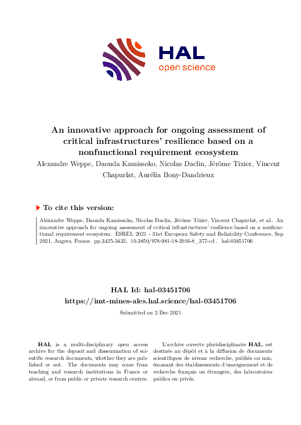 (PDF) An Innovative Approach for Ongoing Assessment of Critical ...
