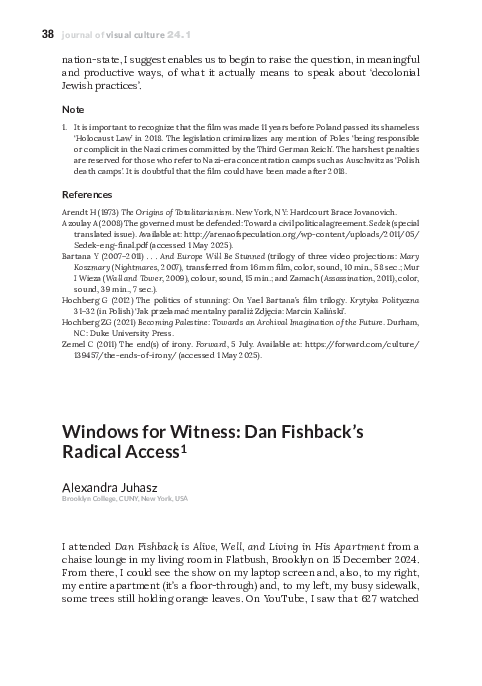 (PDF) Windows for Witness: Dan Fishback’s Radical Accessa