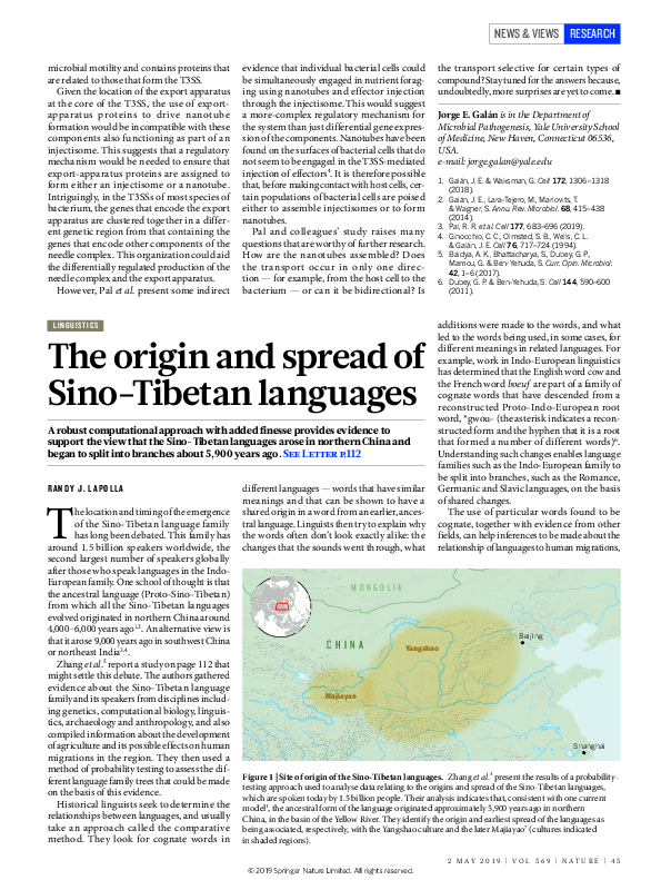 (PDF) The origin and spread of the Sino-Tibetan language family