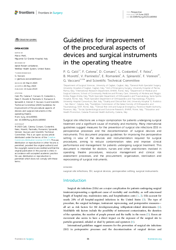 (PDF) Guidelines for improvement of the procedural aspects of devices ...