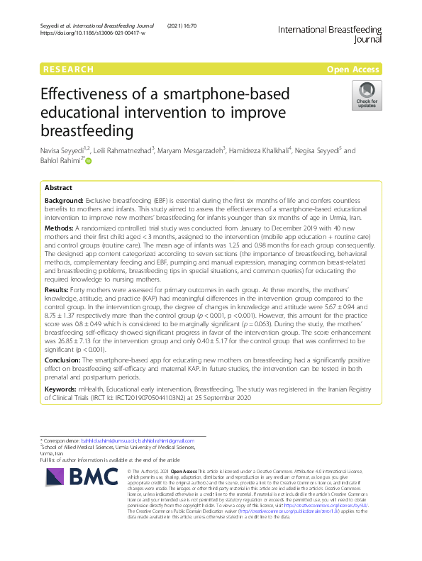 (PDF) Effectiveness of a smartphone-based educational intervention to ...