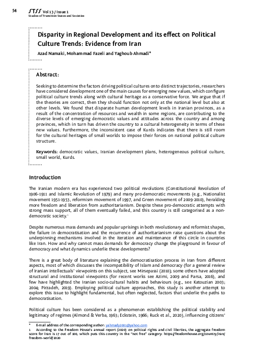 (PDF) Disparity in Regional Development and its effect on Political ...